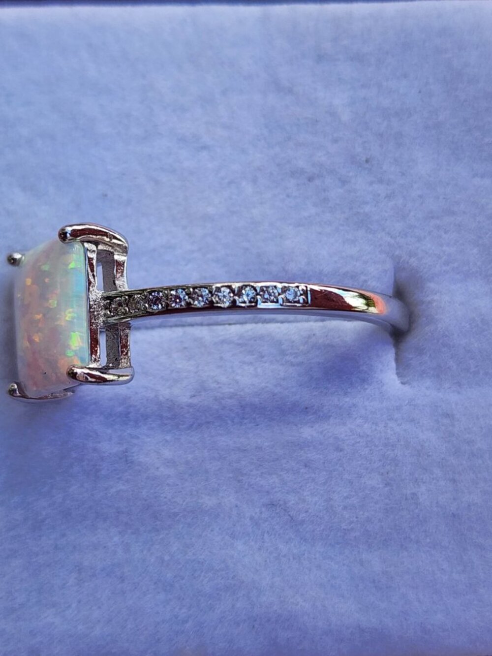 Lab Created Opal Ring - Picture 3 of 6